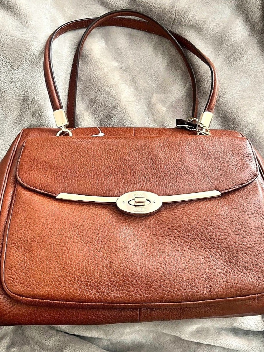 Coach Brown Structured Shoulder Bag